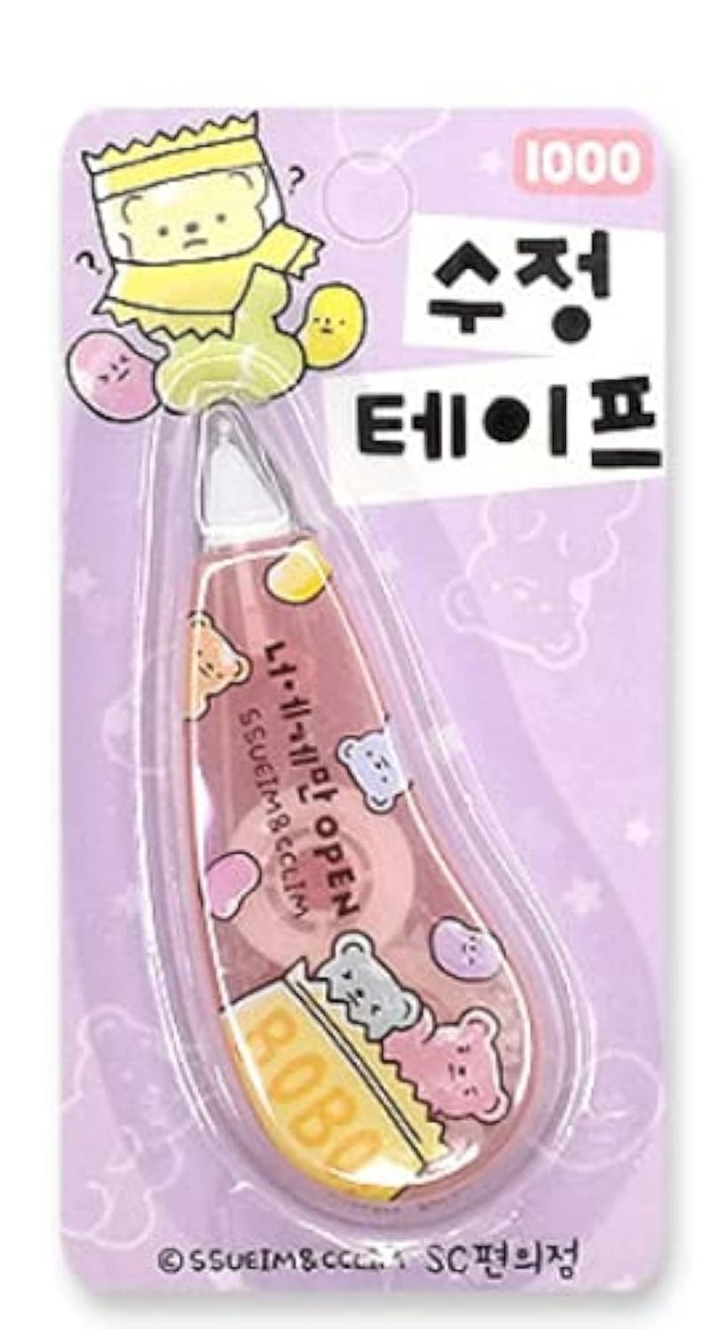 Convenience Store Food School White Out Correction Tape 1PC (2 Designs Available) (Pink)